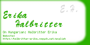 erika halbritter business card